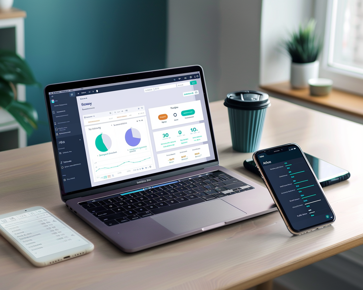 Mobile and desktop showing daily feedback and homework for student